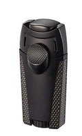 Visol Meru Dual Torch Cigar Lighter - Black - Crown Humidors