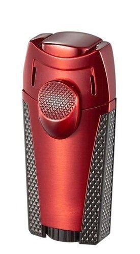 Visol Meru Dual Torch Cigar Lighter - Red - Crown Humidors