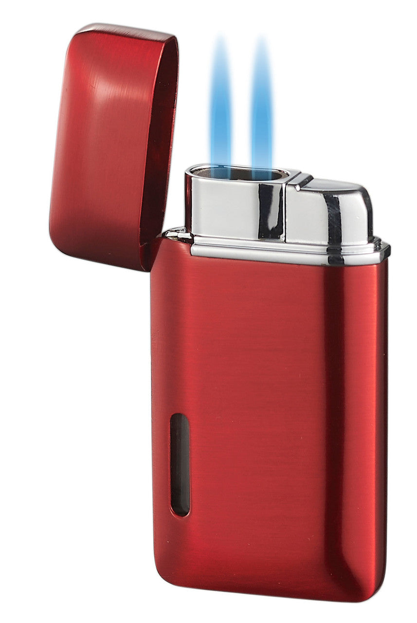 Visol Nevis Dual Torch Cigar Lighter - Red - Vlr405304