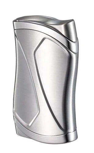 Visol Pisco Dual Torch Cigar Lighter - Silver - Crown Humidors