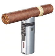 Visol Denali Triple Torch Cigar Lighter - Silver - Crown Humidors