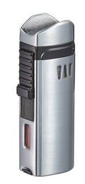 Visol Denali Triple Torch Cigar Lighter - Silver - Crown Humidors