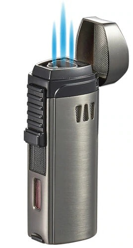 Visol Denali Triple Torch Cigar Lighter - Gun Metal - Crown Humidors