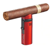 Visol Denali Triple Torch Cigar Lighter - Red - Crown Humidors