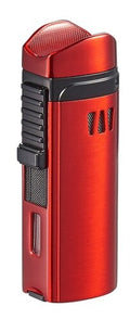 Visol Denali Triple Torch Cigar Lighter - Red - Crown Humidors