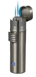 Visol Saddle Triple Torch Lighter - Gun Metal - Crown Humidors