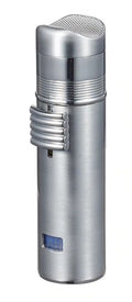 Visol Saddle Triple Torch Lighter - Silver - Crown Humidors