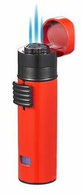 Visol Saddle Triple Torch Lighter - Red - Crown Humidors