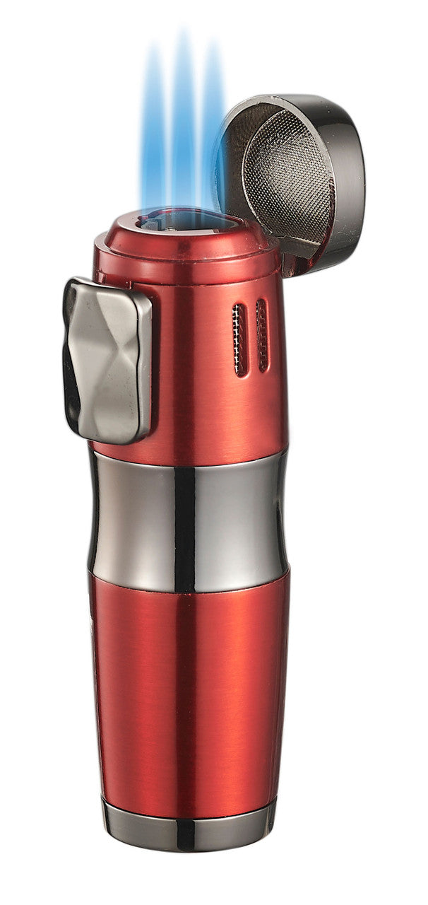Visol Epic Triple Flame Red Cigar Lighter - Vlr406704-Epic-Rd