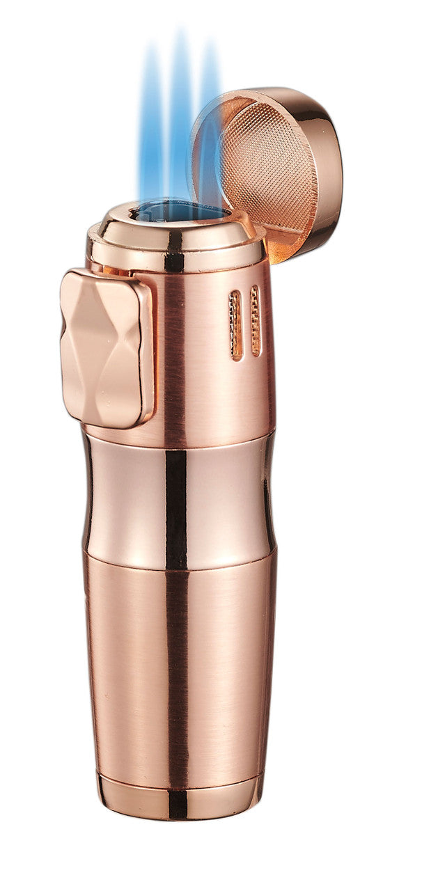 Visol Epic Triple Flame Rose Gold Cigar Lighter - Vlr406706-Epic-Gd