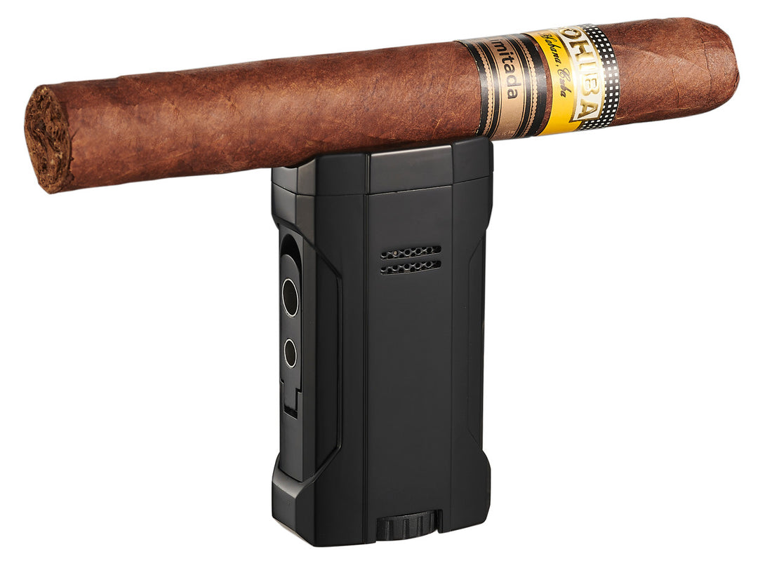 Visol Rhino 2.0 Black Quad Flame Cigar Lighter - Vlr406801-Rhino2-Bk