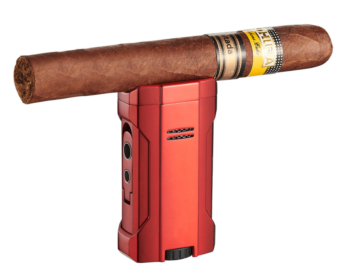 Visol Rhino 2.0 Red Quad Flame Cigar Lighter - Vlr406804-Rhino2-Rd