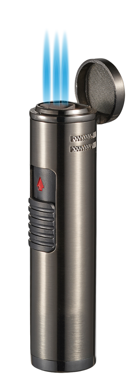 Visol Cobra Triple Flame Cigar Lighter - Gunmetal - Vlr406902-Cobra-Gm