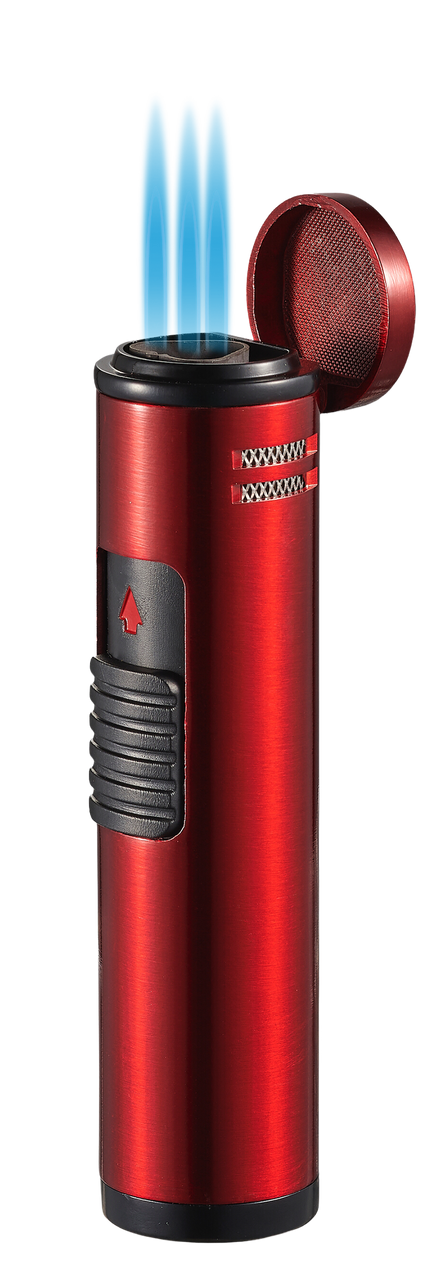 Visol Cobra Triple Flame Cigar Lighter - Red - Vlr406904-Cobra-Rd