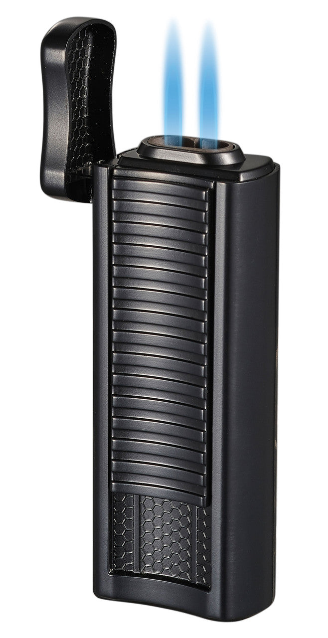 Visol Tiger Double Flame Cigar Lighter - Black - Vlr407001-Tiger-Bk