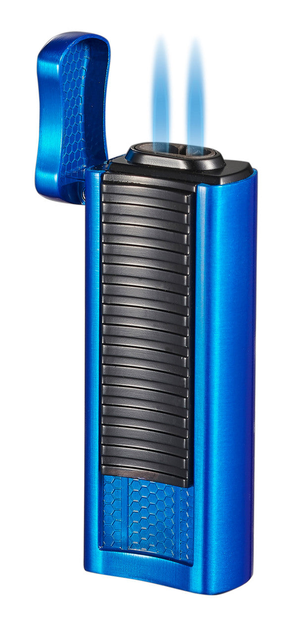 Visol Tiger Double Flame Cigar Lighter - Blue - Vlr407004-Tiger-Bu
