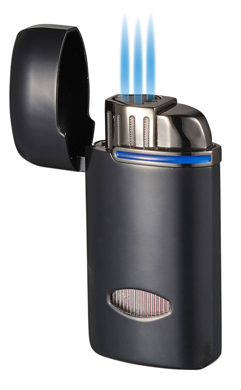 Visol Panda Triple Flame Cigar Lighter - Black - Vlr407101-Panda-Bk