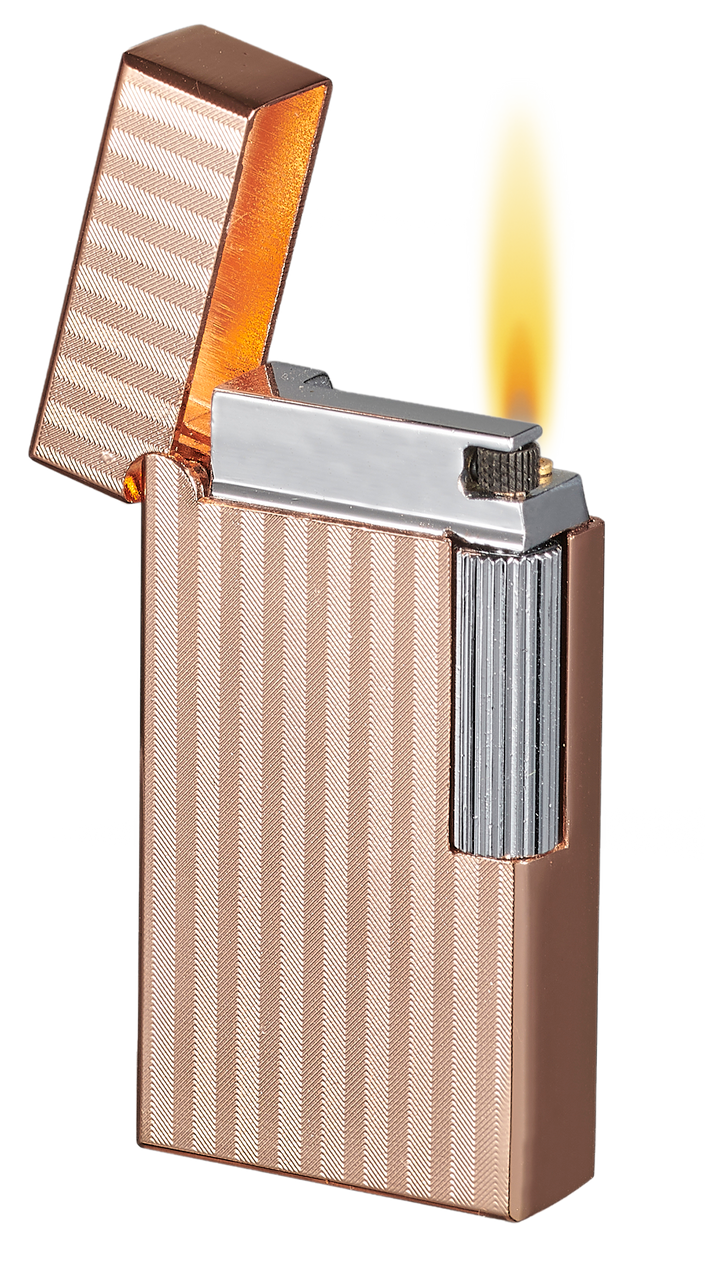 Visol Zebra Soft Flame Flint Lighter - Rose Gold - Vlr600302-Zebra-Gd