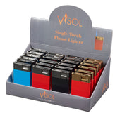 Visol Retail Package - Cougar Single Flame Lighter 24 Count - Vlr6004-Cougar-Prepack