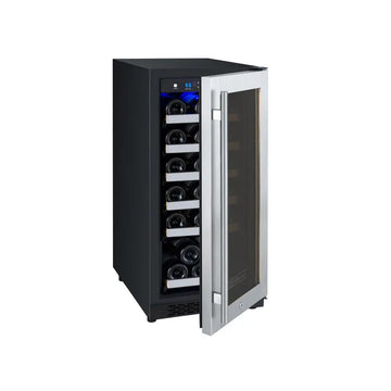 Allavino 15" Wide FlexCount II Tru-Vino 30 Bottle Single Zone Stainless Steel Right Hinge Wine Refrigerator