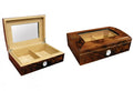 The Addison Walnut Desktop Humidor by Prestige Import Group - 40 Cigar ct - Crown Humidors