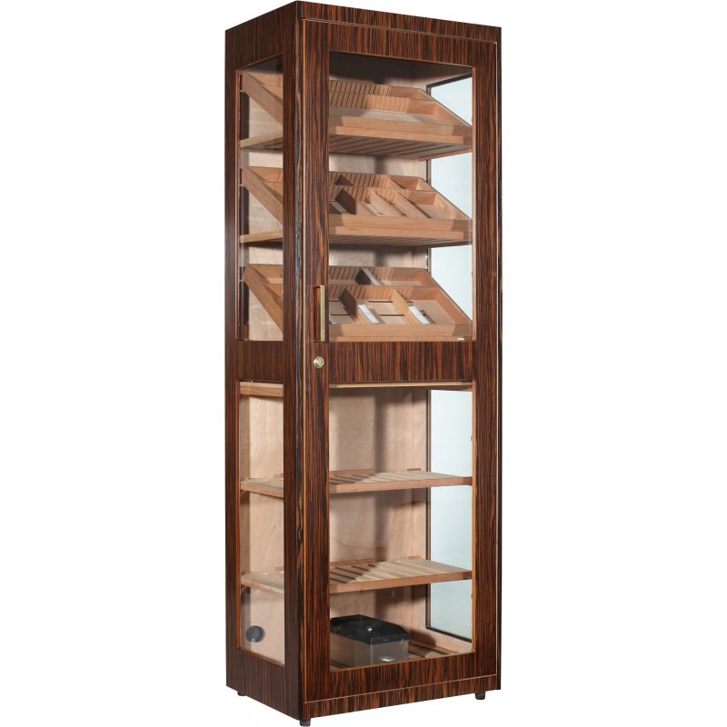 Adorini Capri Cabinet Humidor in ebony - 6000 Cigar ct - Crown Humidors