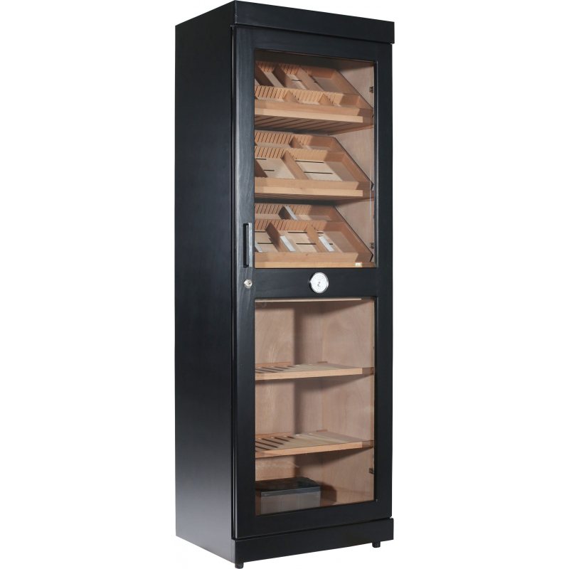 Adorini Roma Electronic Humidor Cabinet Black - 6000 Cigar ct - Crown Humidors