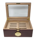 The Berkeley Humidor with Glass Top by Prestige Import Group - 100 Cigar ct - Crown Humidors