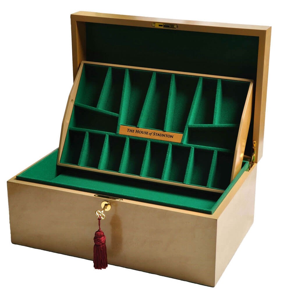 The Broadbent Series Luxury Chess Set, Box, & Board Combination - Crown Humidors