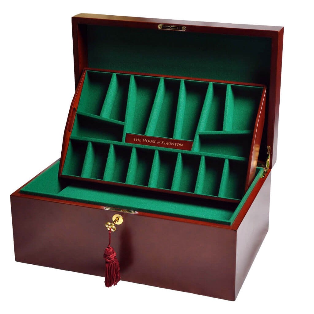 The Broadbent Series Luxury Chess Set, Box, & Board Combination - Crown Humidors