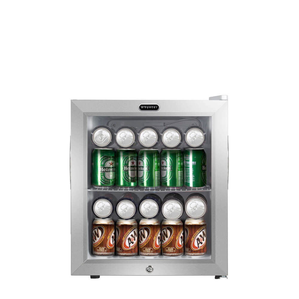 Whynter BR-062WS Beverage Refrigerator With Lock – Stainless Steel 62 Can Capacity