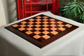 House of Staunton Custom Contemporary Chess Board - African Palisander / Maple Burl - 2.5