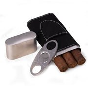 Bey-Berk Harrison Black Leather Cigar Case - C255B - Crown Humidors