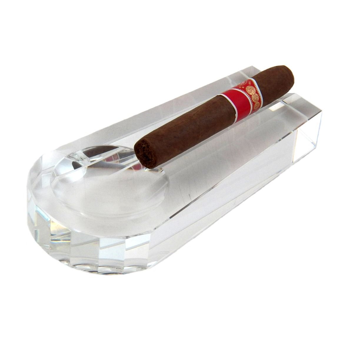 Bey-Berk Crystal Single Cigar Ashtray - C310 - Crown Humidors