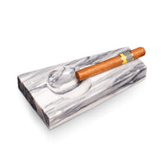 Bey-Berk Single Cigar Ashtray in Carrera Gray Marble - C319 - Crown Humidors
