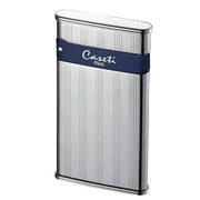 Caseti Flaco Ultra-thin Silver Vertical Line Single Torch Flame Cigar Lighter - Crown Humidors