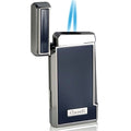 Caseti Tyros Blue Lacquer Double Torch Flame Cigar Lighter - Crown Humidors