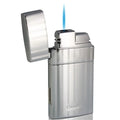 Caseti Troy Polished Chrome Single Torch Flame Cigar Lighter - Crown Humidors