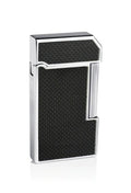 Caseti Windsor Traditional Flame Flint Lighter - Black Carbon Fiber - Crown Humidors