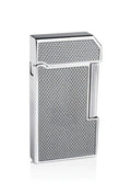 Caseti Windsor Traditional Flame Flint Lighter - Silver Carbon Fiber - Crown Humidors