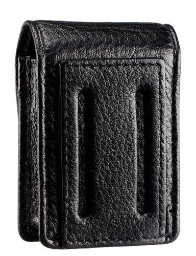Caseti Americano Soft Black Leather Lighter Case - Crown Humidors
