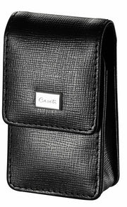 Caseti Etch Black Leather Weave Pattern Lighter Case - Crown Humidors