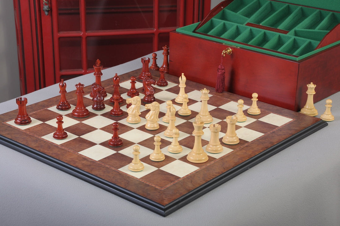 The Capablanca Chess Set, Box, & Board Combination - Crown Humidors