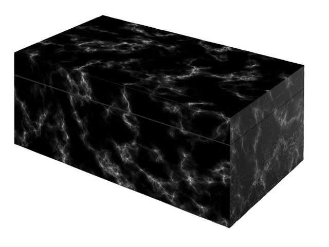 Humidor Supreme Capri - 25 Black Marble Humidor - Crown Humidors