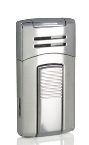 Caseti Chrome Single Torch Flame Cigar Lighter - Crown Humidors
