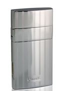 Caseti Troy Polished Chrome Single Torch Flame Cigar Lighter - Crown Humidors