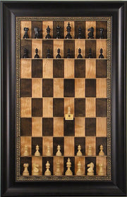 Straight Up Chess Board - Cherry Bean Series with Dark Bronze Frame - Crown Humidors