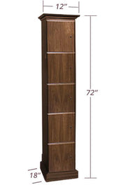 Vigilant 1-Column — 5 Lockers w/ Slab Doors Cigar Locker