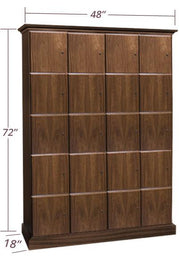 Vigilant 4-Column — 20 Lockers w/ Slab Doors Cigar Locker