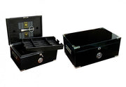 The Dakota Black Humidor with Scissors by Prestige Import Group - 120 Cigar ct - Crown Humidors
